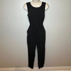 Marine Layer Black Sleeveless Jumpsuit with Pockets (S)